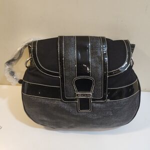 White House Black Market Black satchel purse shoulder bag NWT